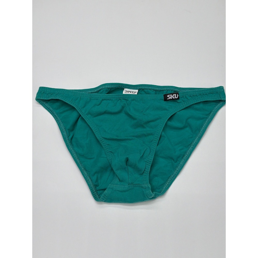 SKU Mens Teal Green Cotton Stretch Briefs Underwear Size M‎
